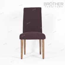 Chaise de salle à manger design moderne en bois avec coussin en tissu